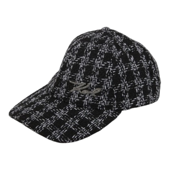 Karl Lagerfeld Accessories - KARL LAGERFELD PARIS NWT gorgeous classic Black Tweed Baseball Cap